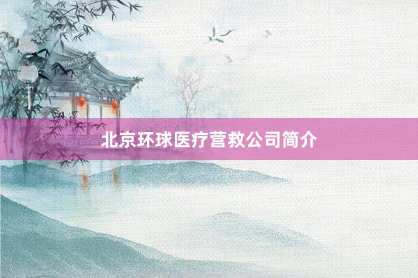 北京环球医疗营救公司简介